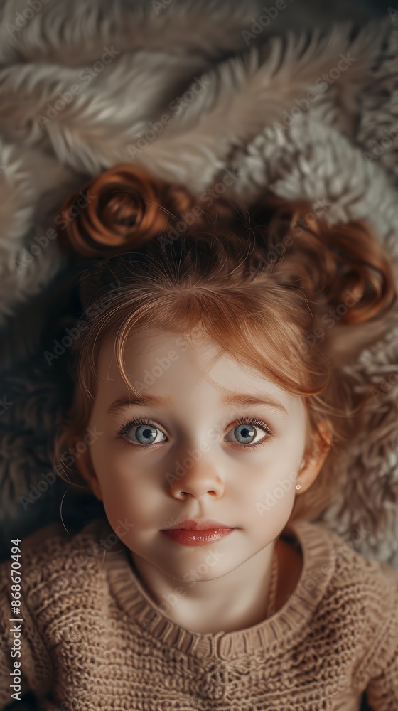 Free photo top view portrait of a pretty little girl Free photo top view portrait of a pretty little girl