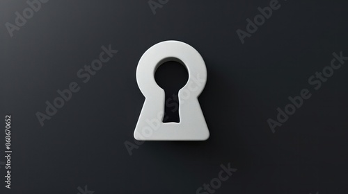Icon of a keyhole shape.

