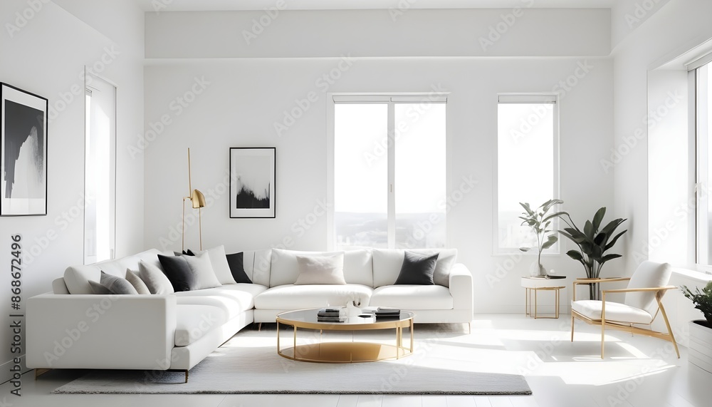 Photo interior modern design room 3d illustration Photo interior modern design room 3d illustration
