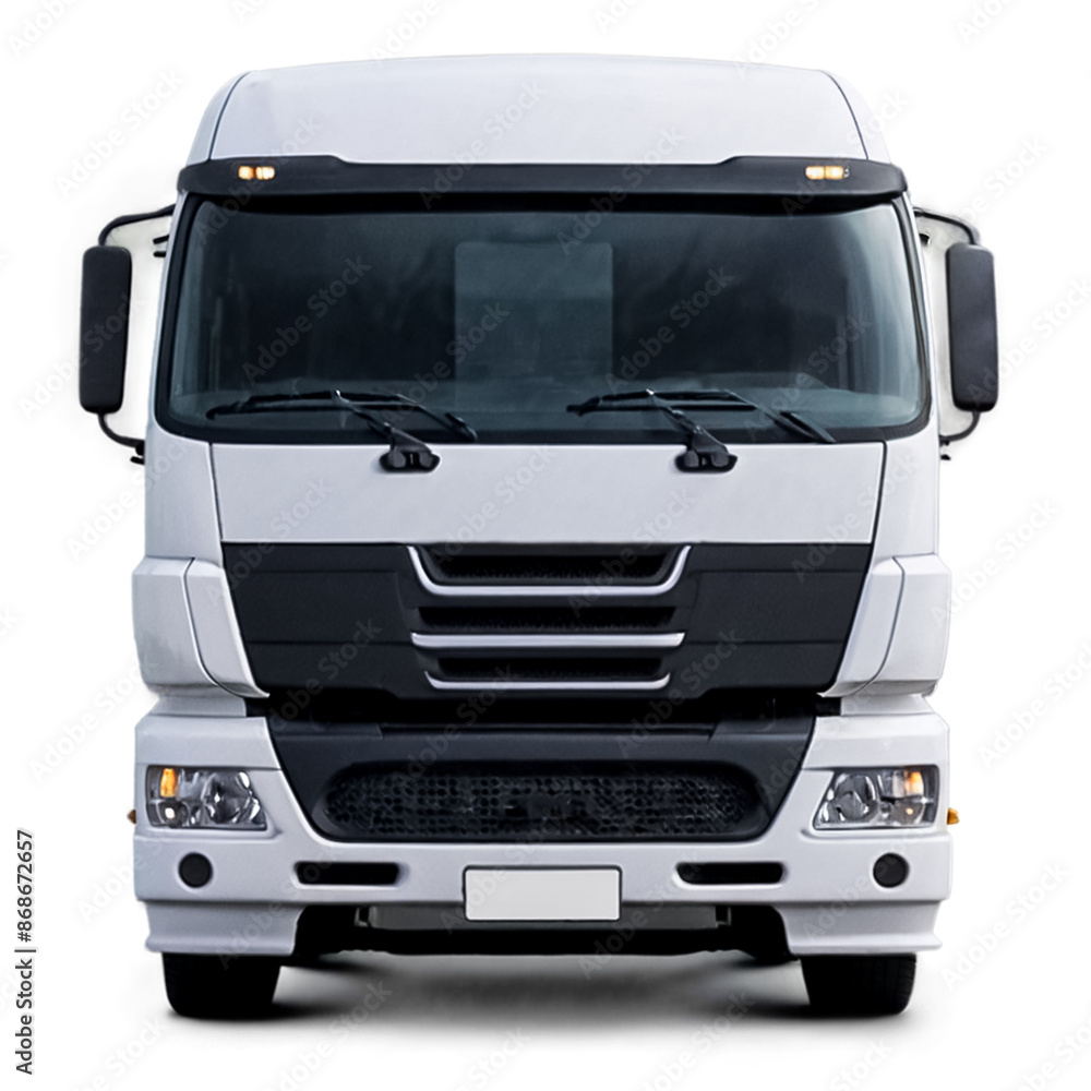 White truck isolated from the background White truck isolated from the background