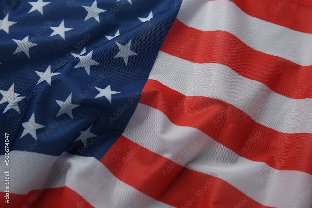 Obraz premium Flag of USA as background, closeup view
