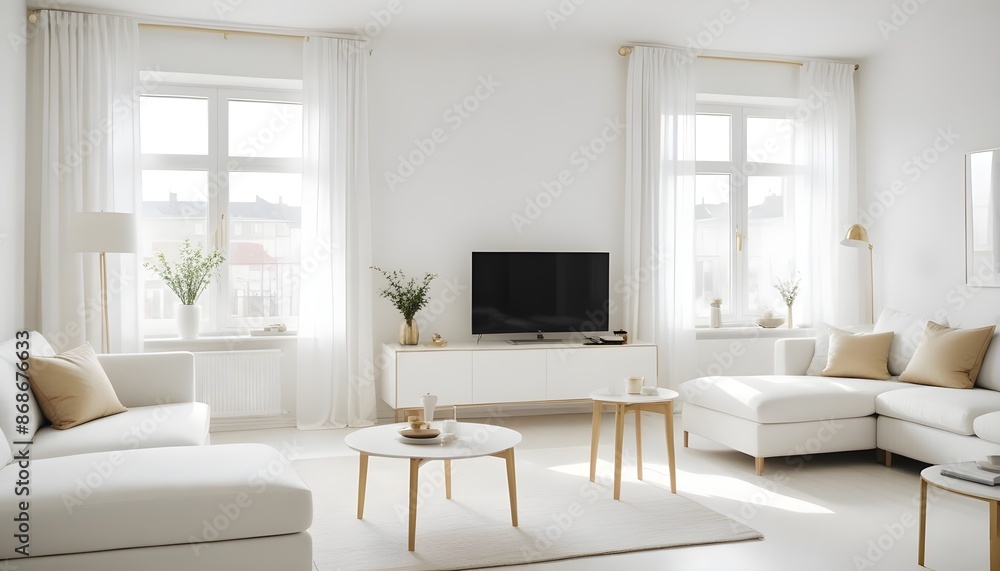 Fototapeta premium Photo interior modern design room 3d illustration