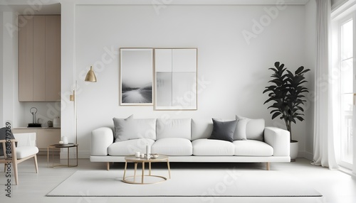 Photo interior modern design room 3d illustration