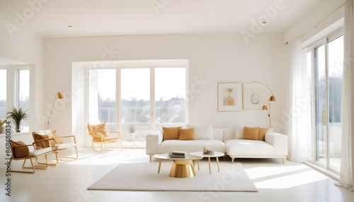 Photo interior modern design room 3d illustration