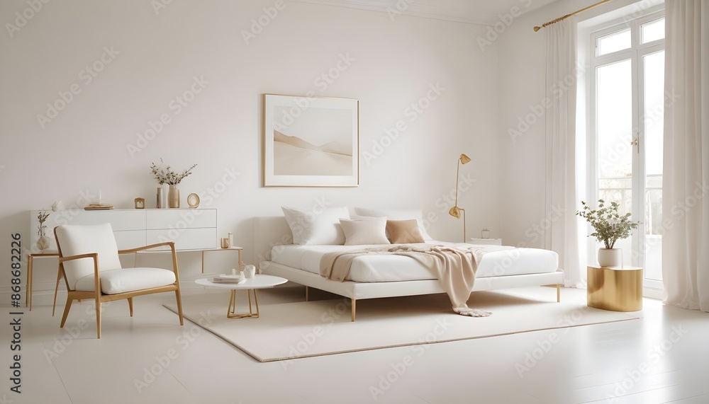 Photo interior modern design room 3d illustration Photo interior modern design room 3d illustration