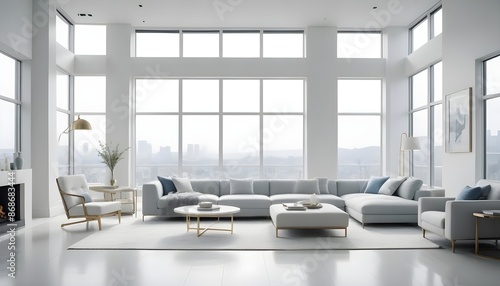 Photo interior modern design room 3d illustration