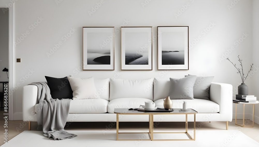 Photo interior modern design room 3d illustration Photo interior modern design room 3d illustration