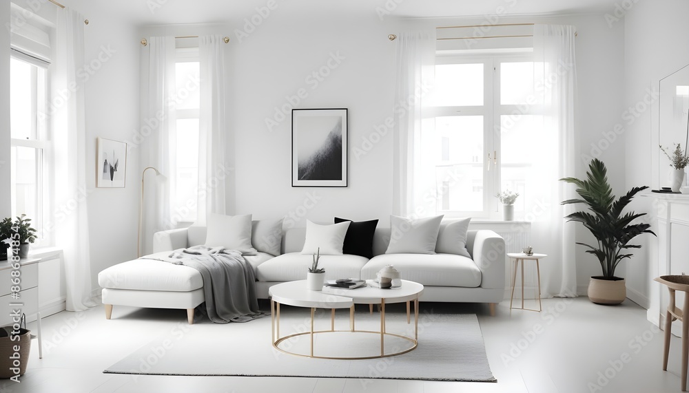Photo interior modern design room 3d illustration Photo interior modern design room 3d illustration