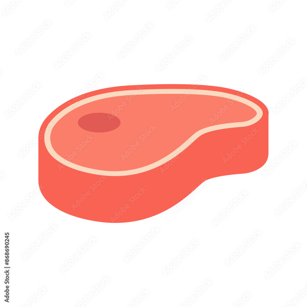 steak icon vector. food menu. grilled beef.