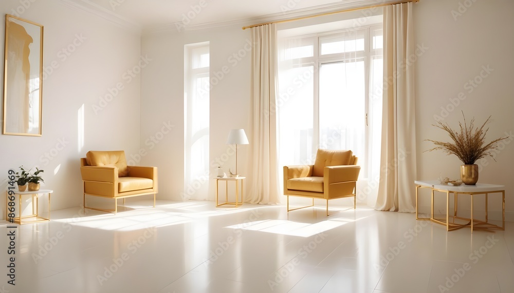 Fototapeta premium Photo interior modern design room 3d illustration