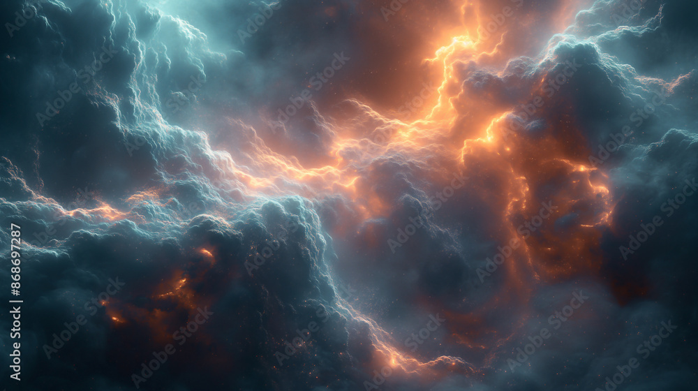 Dark background with smoke in the stunning light effect Dark background with smoke in the stunning light effect