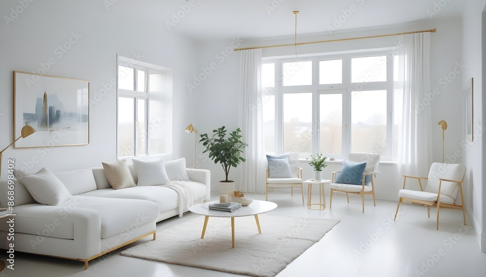 Fototapeta premium Photo interior modern design room 3d illustration