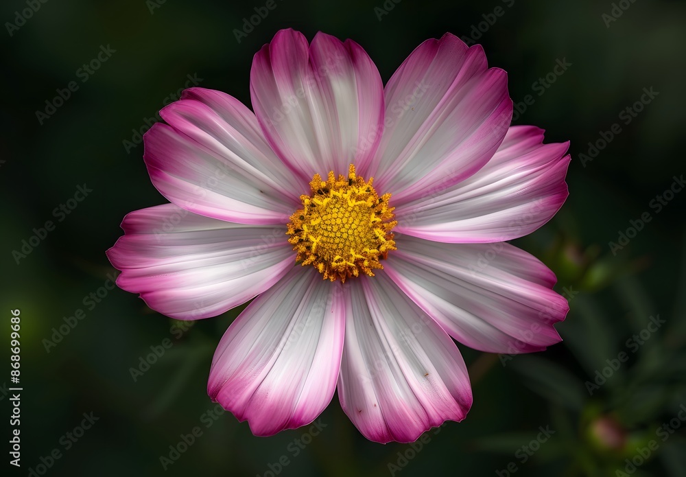 Pink and White Cosmos Flower Close-up Pink and White Cosmos Flower Close-up