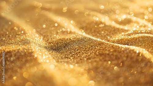 Golden Glittering Sand Texture