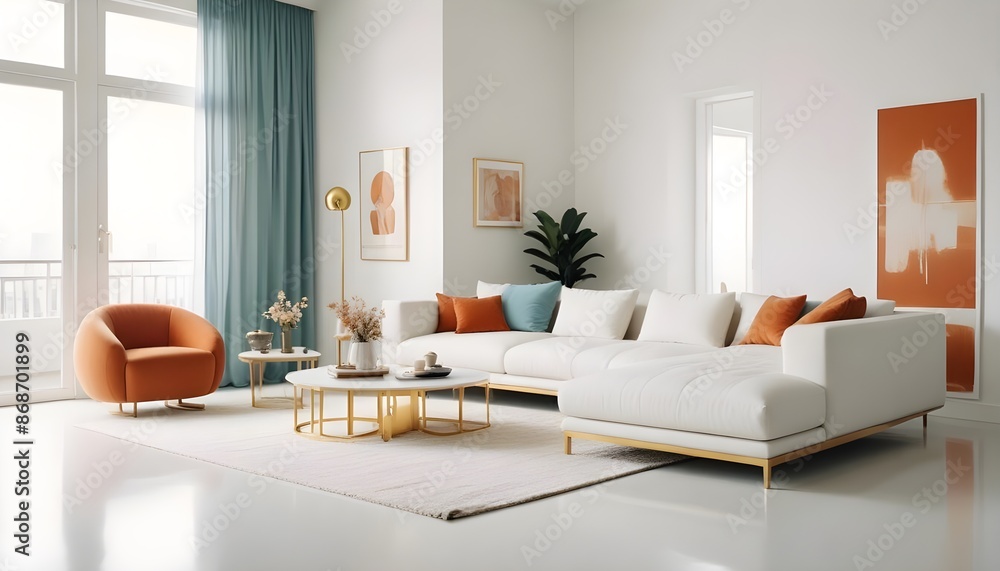 Obraz premium Photo interior modern design room 3d illustration