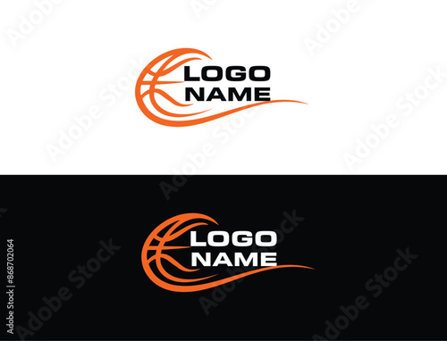 basketball logo template. sports logo
