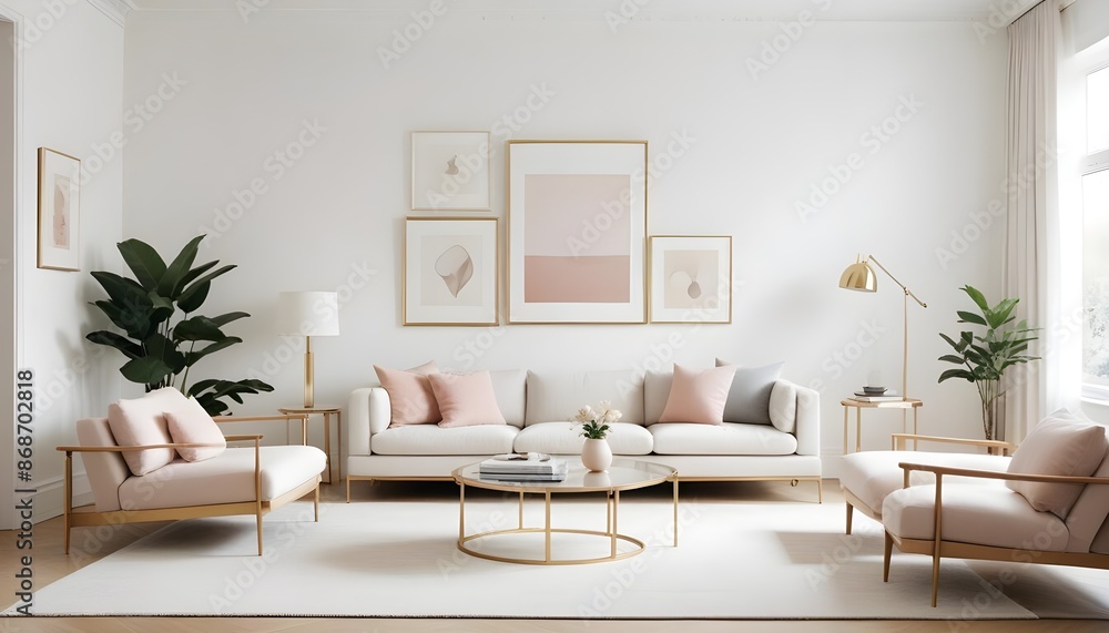 Photo interior modern design room 3d illustration Photo interior modern design room 3d illustration