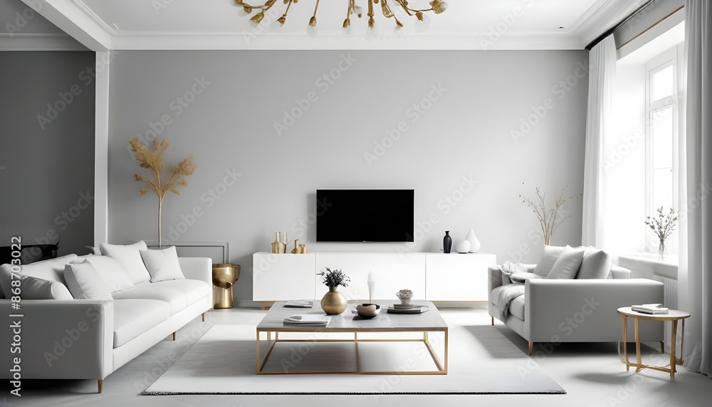 Photo interior modern design room 3d illustration Photo interior modern design room 3d illustration