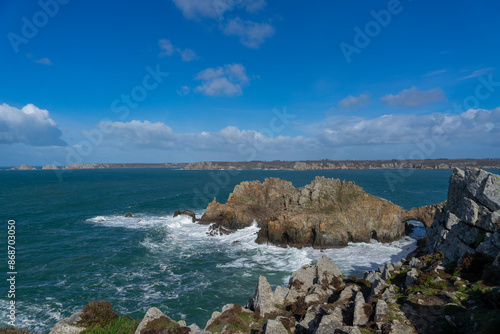 Sur la presqu'île de Crozon en Bretagne, la formation rocheuse de la Pointe de Dinan est appelée le 