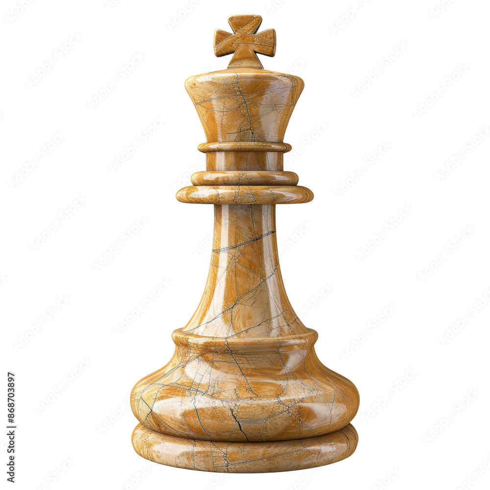 Elegant wooden chess king piece isolated on white background, highlighting intricate design and craftsmanship, symbolizing power and strategy. Elegant wooden chess king piece isolated on white background, highlighting intricate design and craftsmanship, symbolizing power and strategy.
