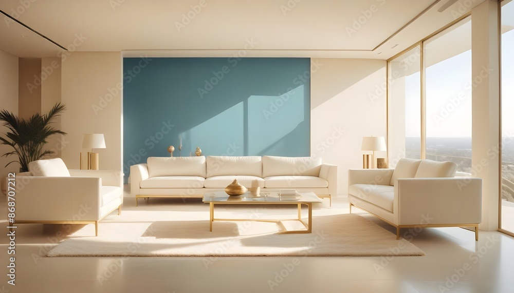 Fototapeta premium Photo interior modern design room 3d illustration