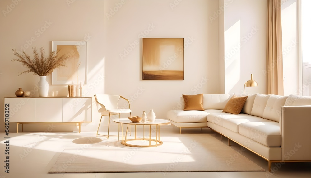 Fototapeta premium Photo interior modern design room 3d illustration