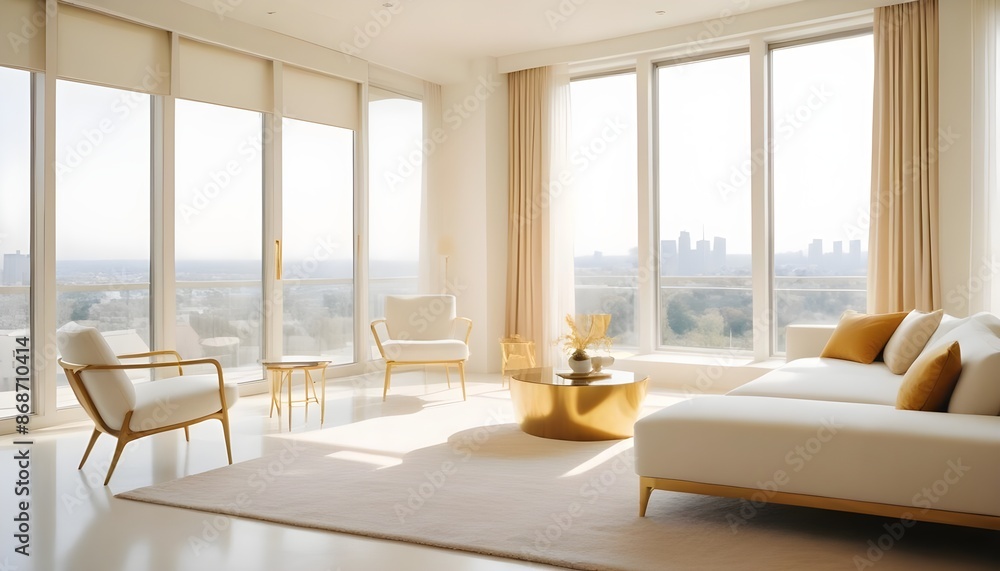 Fototapeta premium Photo interior modern design room 3d illustration