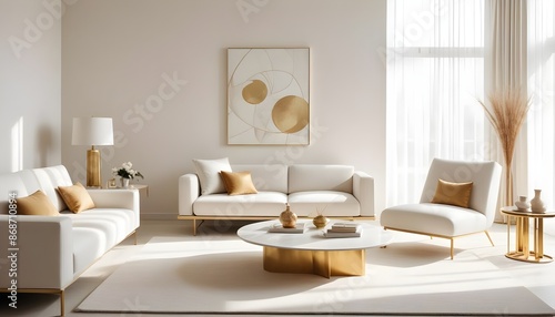 Photo interior modern design room 3d illustration