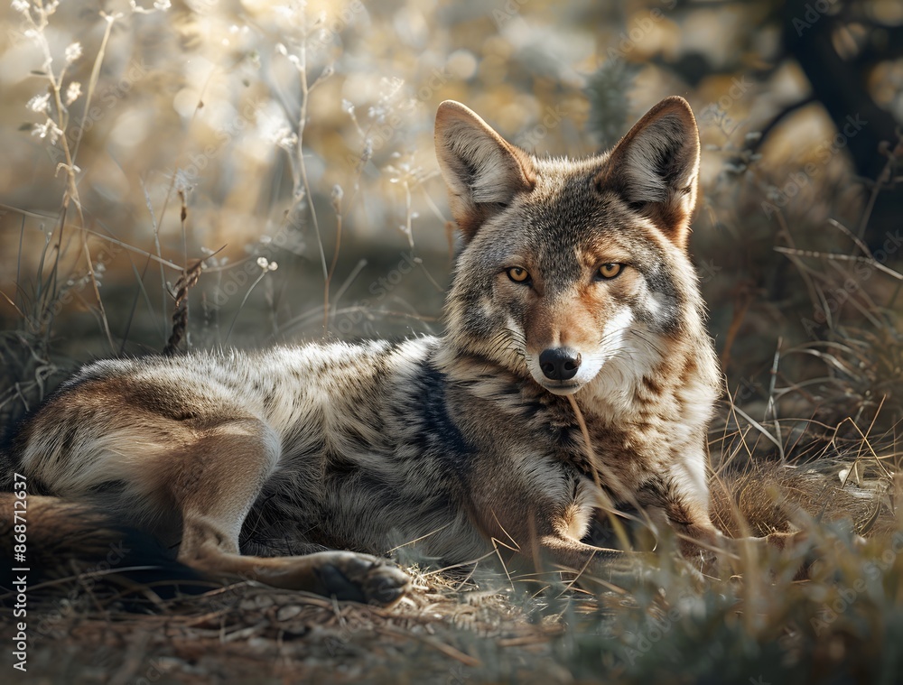 Coyote in Forest Habitat - Wildlife Photography Coyote in Forest Habitat - Wildlife Photography