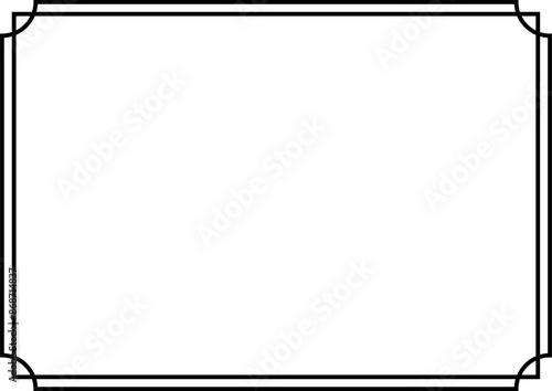 Monochrome simple horizontal frame set vector.