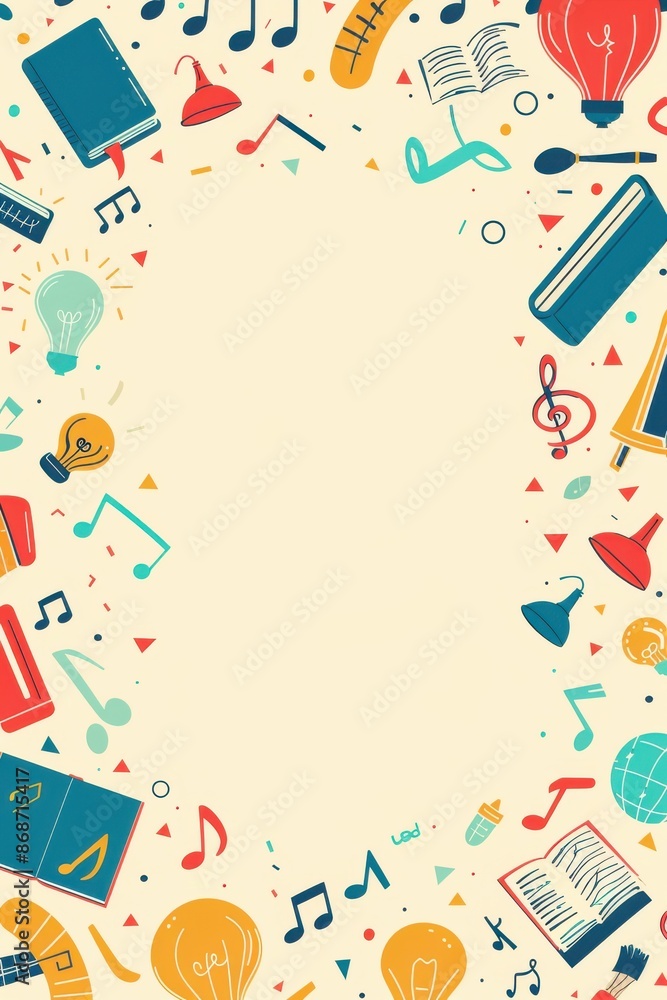 Colorful music and idebackground Colorful music and idebackground
