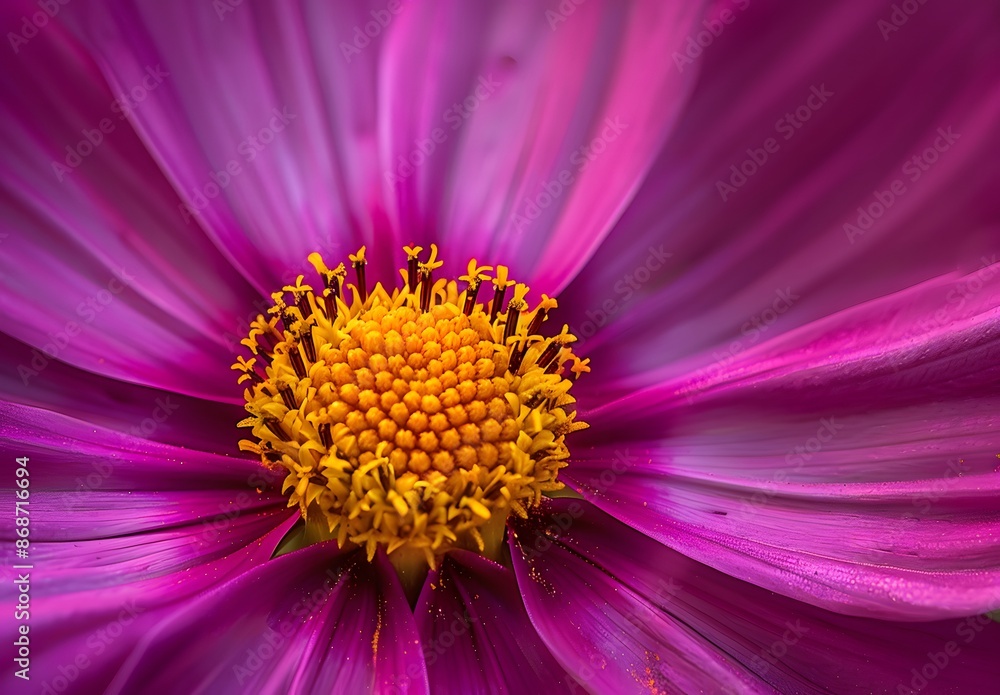 Vibrant Magenta Cosmos Flower Macro Photography Vibrant Magenta Cosmos Flower Macro Photography