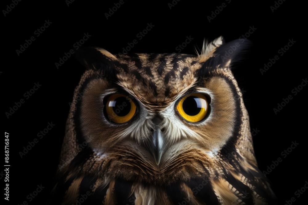 Obraz premium Close up of an owl's head