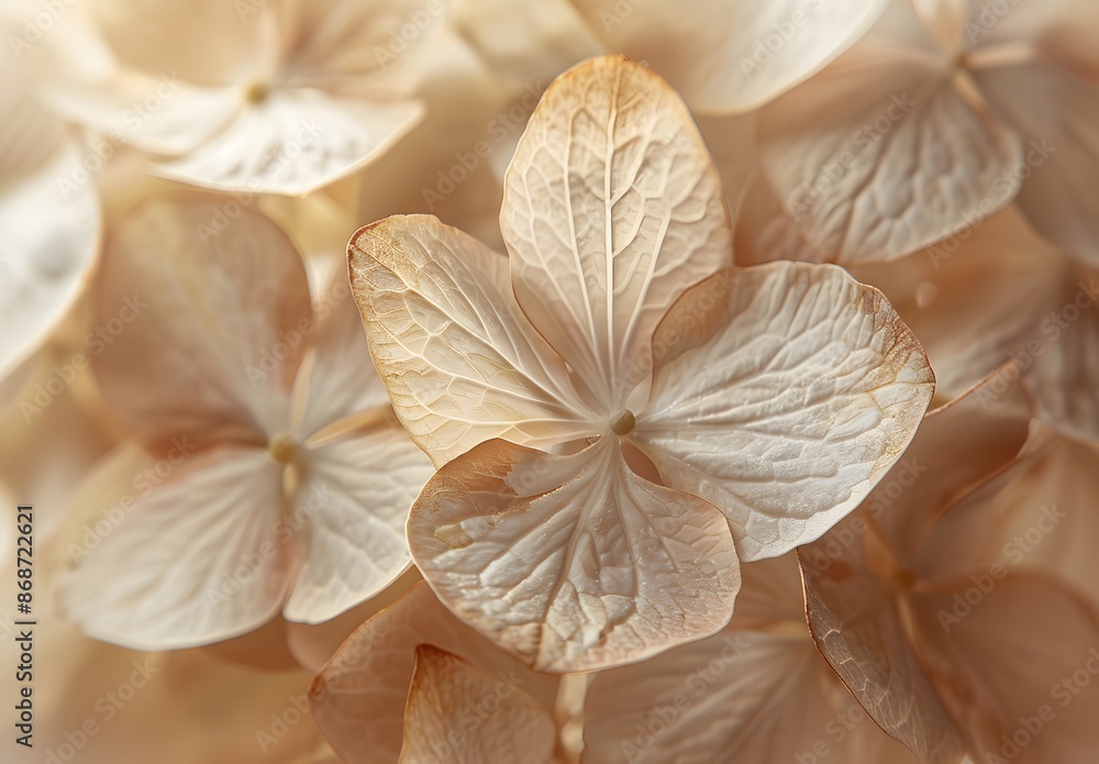 Dried Hydrangea Petals Macro Photography Dried Hydrangea Petals Macro Photography
