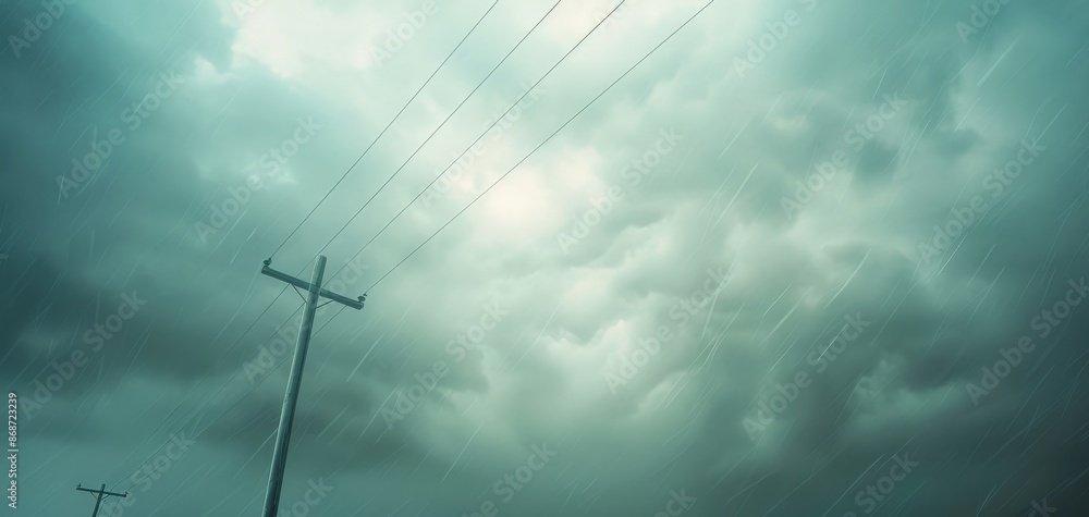 Power lines against a cloudy sky. Power lines against a cloudy sky.