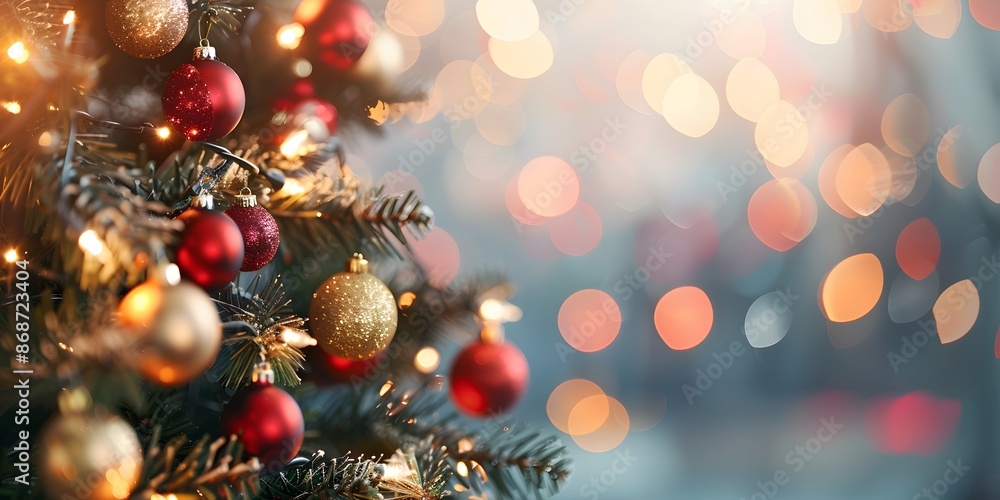 Christmas Tree Baubles Banner Design Christmas Tree Baubles Banner Design