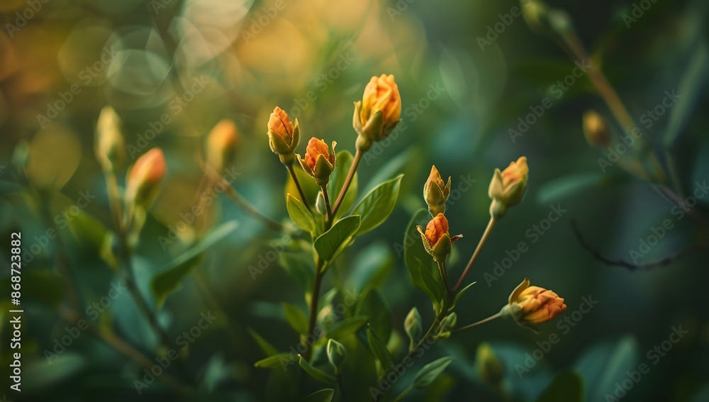 Close-up of Flower Buds with Blurred Background Close-up of Flower Buds with Blurred Background