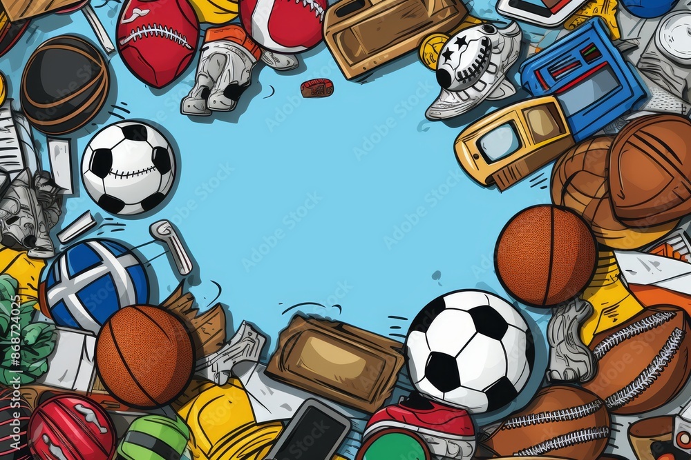 Dynamic sports vector for sports day, great for gift certificates, banners, and flyer decorations Dynamic sports vector for sports day, great for gift certificates, banners, and flyer decorations