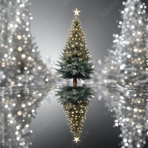 Twinkling Christmas tree photo