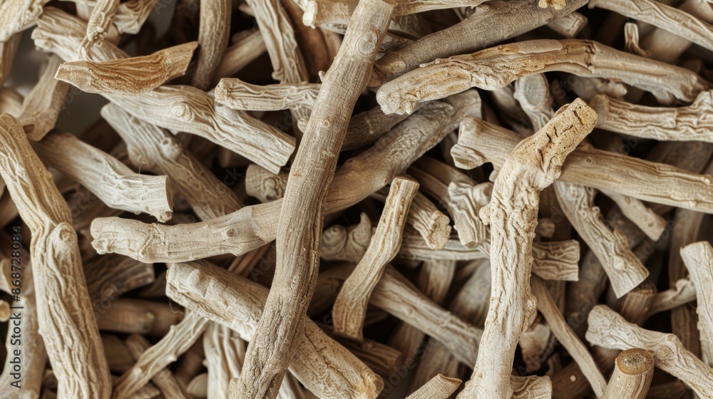 full frame Detailed view of fresh and dried ashwagandha, full frame Detailed view of fresh and dried ashwagandha,