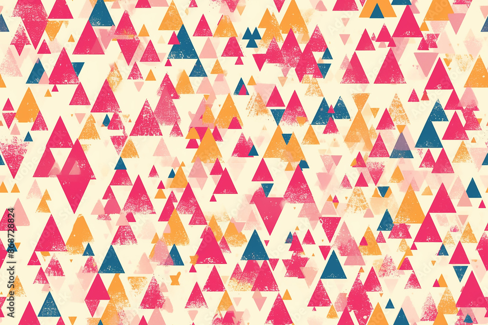 A dynamic pattern of overlapping triangles in pink, orange, and blue hues, creating a vibrant and energetic design. A dynamic pattern of overlapping triangles in pink, orange, and blue hues, creating a vibrant and energetic design.