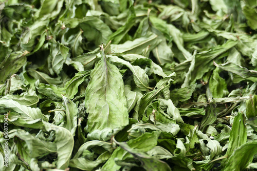 drying mint, drying homemade mint, close-up dried mints,