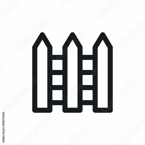 village farm garden fence icon