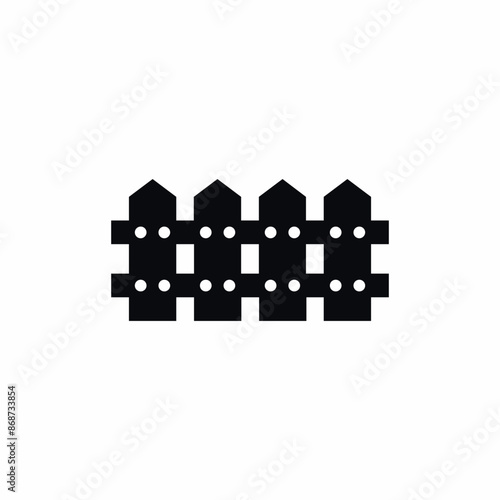 village farm garden fence icon