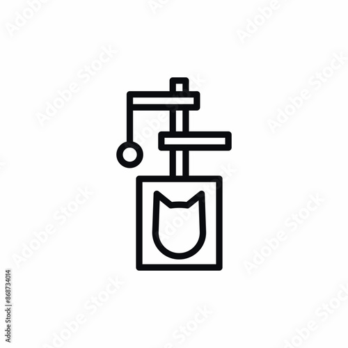 cat pet play house icon