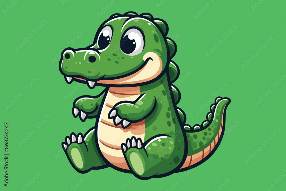 Obraz premium crocodile vector silhouette illustration