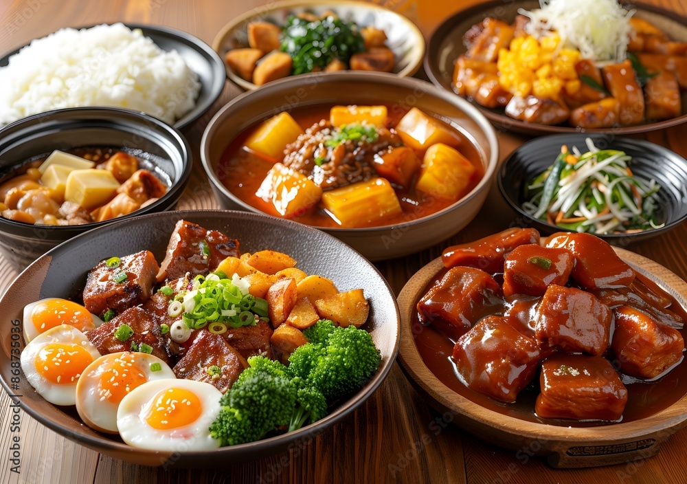 A table full of delicious Taiwanese food A table full of delicious Taiwanese food