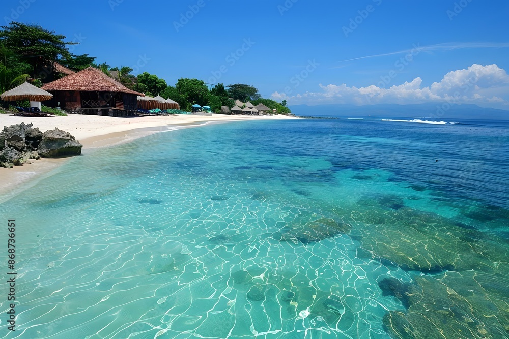 Fototapeta premium Tropical Beach With Crystal Clear Water