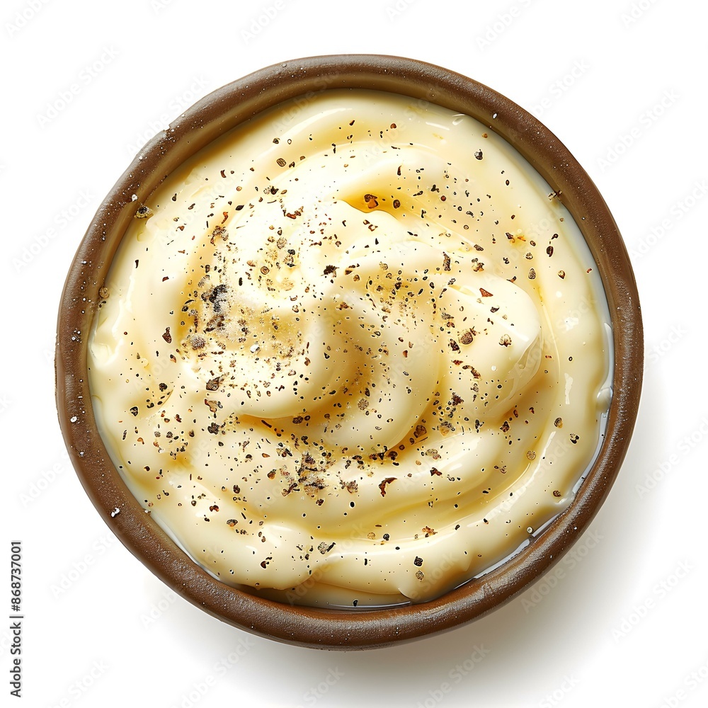 Mayonnaise sauce in bowl isolated on white background Mayonnaise sauce in bowl isolated on white background