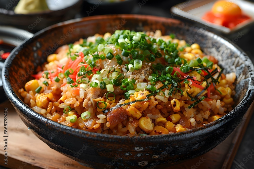 Japanese Fried Rice with Corn and Green Onions Japanese Fried Rice with Corn and Green Onions